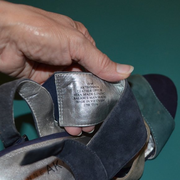 Anne AK Klein iFlex Sandals Heels 4" aprox. Fastener Stretch Leather Upper 10M - Picture 6 of 10